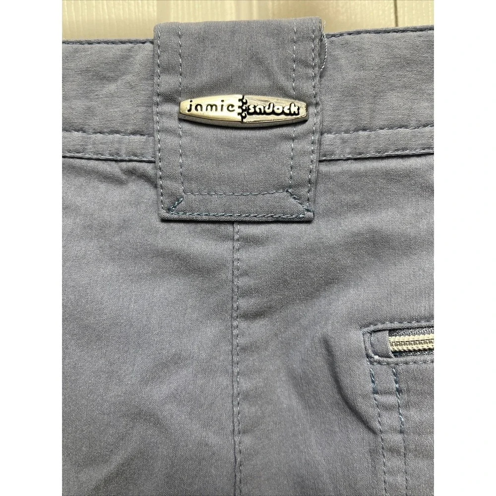 JAMIE SADOCK RESORT PANTS Sz 8  Blue CROPPED--POCKETS--ZIPPERS-RAYON BLEND